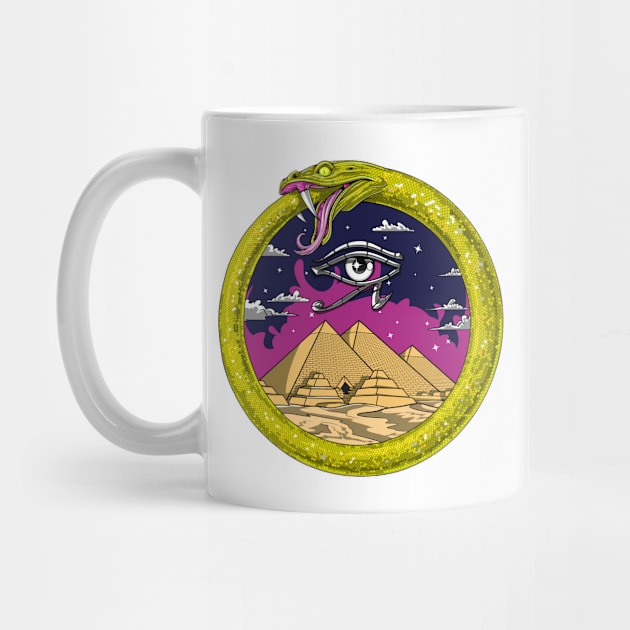 Egyptian Pyramids Ouroboros by underheaven